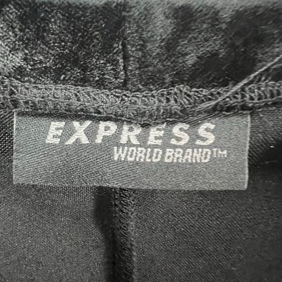 Vintage Y2K Express Maxi Skirt Womens M Black Velvet Soft Y2K 90s Whimsygoth - Picture 11 of 14